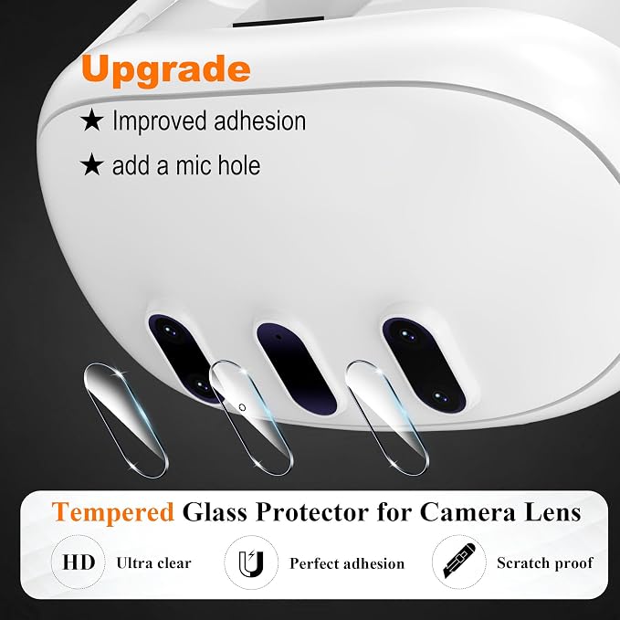Upgraded Lens Protector Cover for Meta Quest 3, Plastic Hard Protective Shell Cover for Oculus Quest 3, Accessories for Quest 3 - Frosted Clear - Image 2