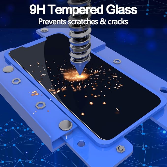 YMHML [2 Pack] Privacy Screen Protector for iPhone 12 / iPhone 12 Pro (6.1 Inch)，Anti-Spy Tempered Glass Bubble Free Case Friendly Scratch Proof - Image 4