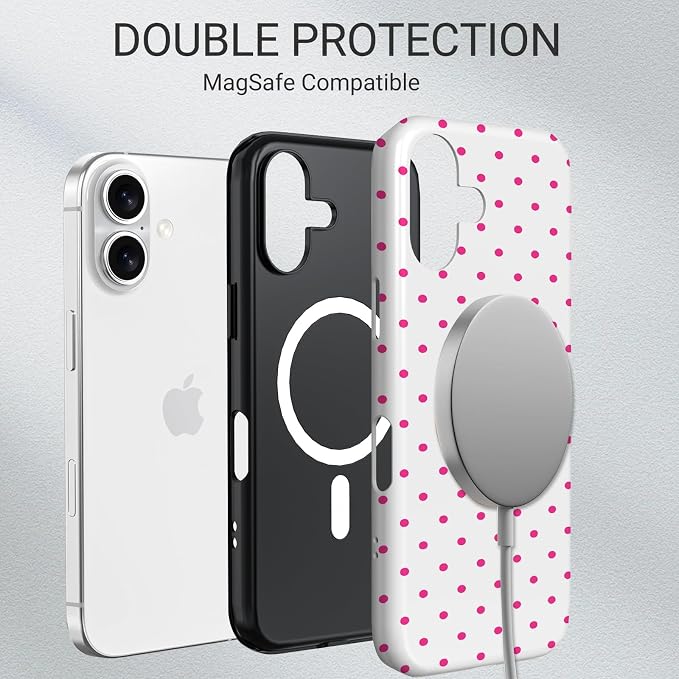 TPU Phone Case for iPhone 17, MagSafe Wireless Charging Compatible, Shockproof Slim Fit Protective Cover with Anti-Yellowing & Raised Camera Protection (Point 3, iPhone 17(6.3")) - Image 5