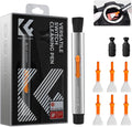 K&F CONCEPT Versatile Switch Lens Cleaning Pen for Phone Tablet AR Glasses | 16mm Half-Frame Swab X6,Suede Carbon Head X2,Soft Brush,Aluminum Alloy Pen Body,Individually Packed,Portable and Hygienic by KFCONCEPT