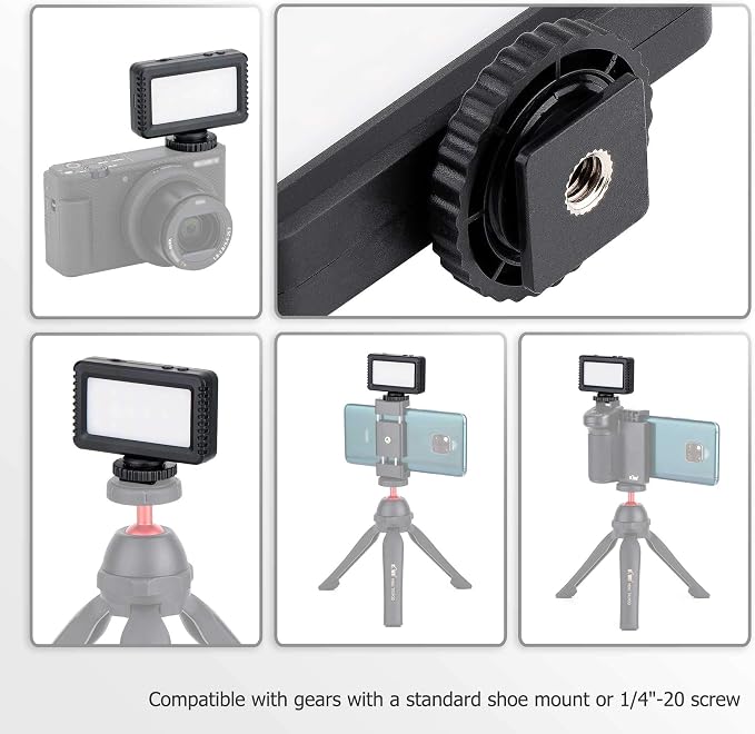 Kiwifotos Mini LED Light Flash for Sony ZV-1F ZV1F ZV-1 II ZV1 ZV-E10 II | for Canon PowerShot V1 EOS R50 R50V R100 R10 M50 & More Cameras, Accessories for Vlog Shooting Record, Portable Rechargeable - Image 4