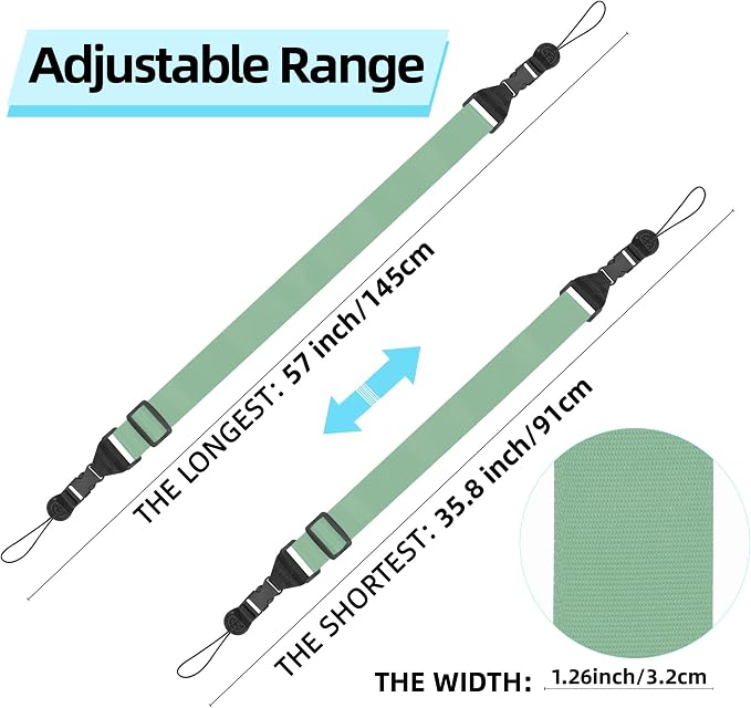 Adjustable Shoulder Strap, iPad Strap Nylon Neck Lanyard | for iPad/Samsung Tablet Case,Camera Binocular Crossbody Laptop Luggage Bag - Image 2