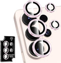for Samsung Galaxy S26 Ultra Camera Lens Protector, Individual Metal Ring Tempered Glass Lens Cover, [Strong Adsorption] Scratch Resistant Ultra-Thin HD Clear Lens Cover, 1 Set-Pink by Btscase