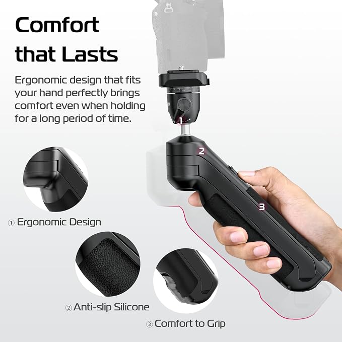 ULANZI TT38 One-Click Opening Vlogging Tripod w Uka F38 Quick-Release | One-Click Open, UKA F38 Quick Release, Cold Shoe, Panoramic Ball Head, Hidden Hook, for Sony Canon Nikon Fujifilm - Image 9