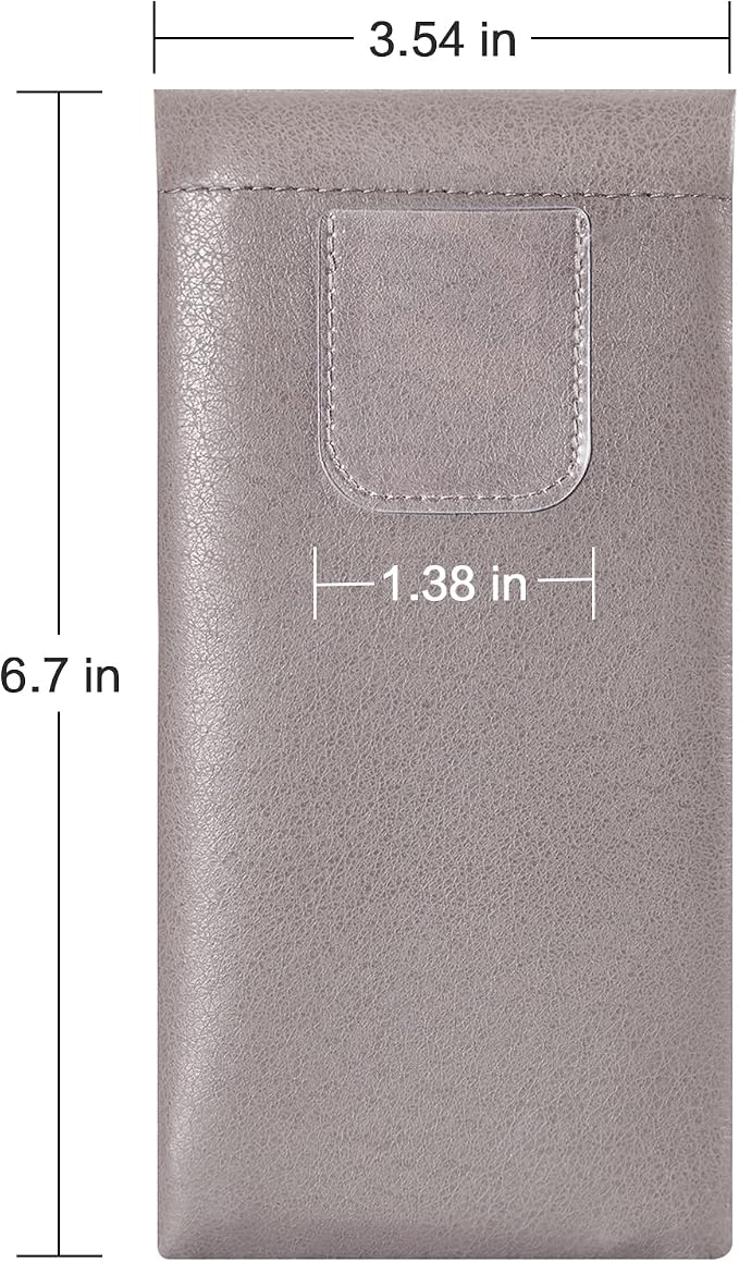 TRIUMPH VISION Eyeglass Case Glasses Case Soft Sunglass Pouch Sleeve 3 Pack | Slim Lightweight Alternative to Bulky Case, Leather Lined Protect Lens, Squeeze Easy to Use, Stylish Portable for Daily Use - Image 7