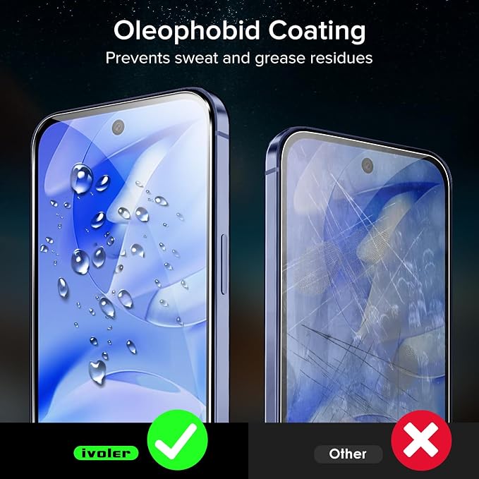 ivoler Screen Protector for Google Pixel 9a Tempered Glass 2-Pack | with [Easy Installation Frame], Anti-Scratch Case Friendly Clear HD Film for Pixel 9a 6.3 inch - Image 6