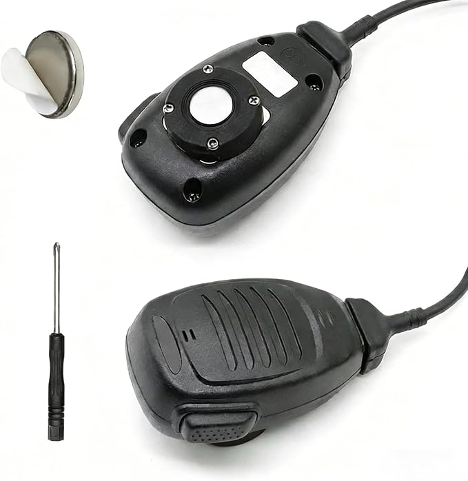 CB Mic Holder | Magnetic Mobile Radio Mic Car Mount Holder | CB Mic Hanger | for Kenwood KMC-30 KMC-32 KMC-35 KMC-36 for Motorola PMMN4090 HMN3596A HLN9073 RMN5052A | with Adhesive Back (Black) by Unknown