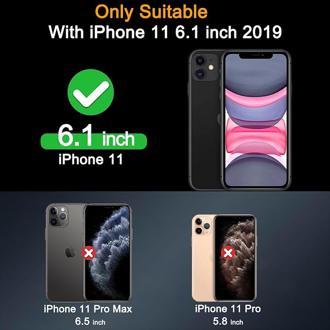 Milomdoi Screen Protector for iPhone 11,Tempered Glass | 4+4 Pack, 9H+ Hardness, Camera Lens Protector, Military Grade Shatterproof, Easy Installation, No Bubbles, Case Friendly - Image 2