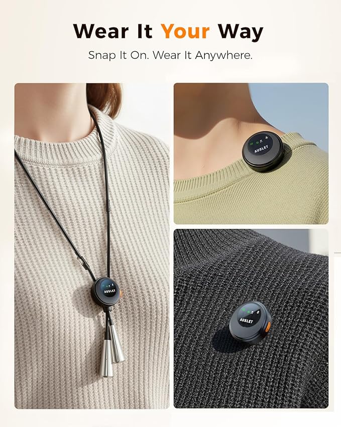 Wireless Lavalier Microphone for iPhone Android, AI Noise Reduction | Studio-Grade Audio Quality, 45H Battery Life, 100ft Stable Wireless Range, Magnetic Dual Wearing Options, Clear Voice Capture - Image 6