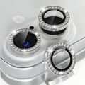 Choiche for iPhone 16/16 Plus Camera Lens Protector Bling, Diamond-Silver | Ultra HD, 9H Tempered Glass Camera Cover Screen Protector Metal Individual Ring Decoration Accessories, 2-Lens, 6.1/6.7-inch by Choiche