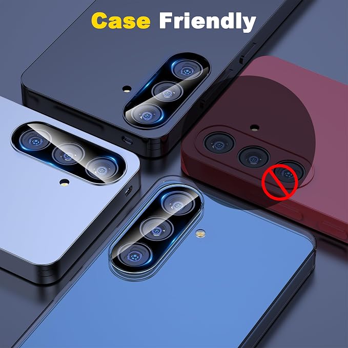 YWXTW 3 Pack Camera Lens Protector for Samsung Galaxy S25 Plus 6.7 Inch, 9H Tempered Glass Ultra HD [No Impact on Night Shots] S25 Plus Lens Protector, Anti-Scratch No Bubbles - Image 6