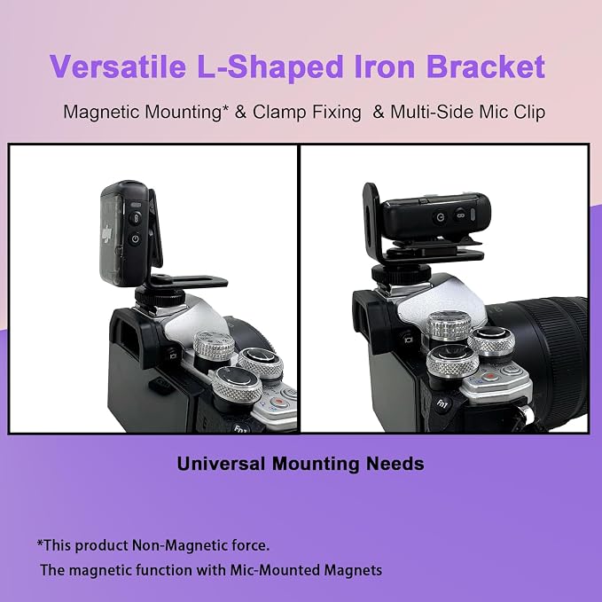 Cold Shoe Camera Mount Adapter for DJI Mic 3 Mini 2 1 Rode Go II Micro Hollyland Lark Synco Insta360 X5 Air Mic Wireless Lavalier Magnetic Microphone Transmitter Receiver Clip Clamp Accessories - Image 4
