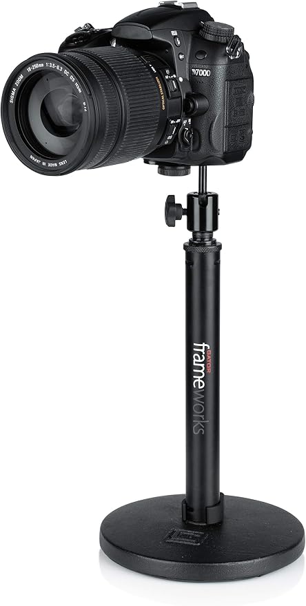 Gator Frameworks Camera Mount Mic Stand Adapter (GFW-MIC-CAMERA-MT) | Ball-and-Socket Head, Standard 1/4-20 Camera Threads, 360-Degree Rotation, 180-Degree Tilt - Image 14