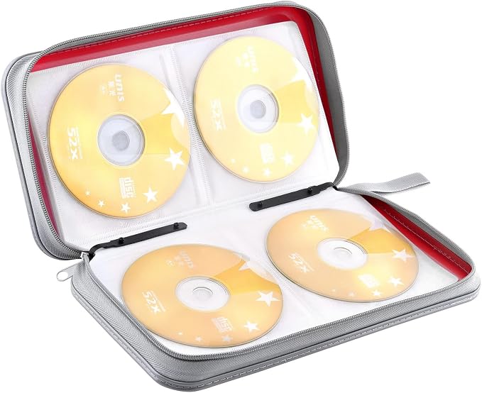 96‑Capacity Hard Plastic CD/DVD Binder for Car, Home & Travel | Zipper‑DVD Organizer, Scratch‑Resistant Sleeves Shield Discs From Dust & Damp; Stores Music, Video, Gaming & Blu‑ray Discs - Image 5