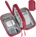 CAOODKDK Electronic Organizer Travel Cable Accessories Bag, Electronic Organizer Case, Waterproof Electronic Accessories Organizer Bag for Power Bank, Charging Cords, USB Cable (Rose Red) by Unknown