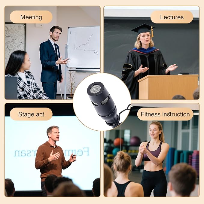 Lavalier Microphone, Cardioid Condenser Clip On Microphone, Lapel Microphone Compatible with Audio Technica Microphone Wireless System, Hirose 4 Pin Plug, Ideal for Lectures, Theater, Actors - Image 7