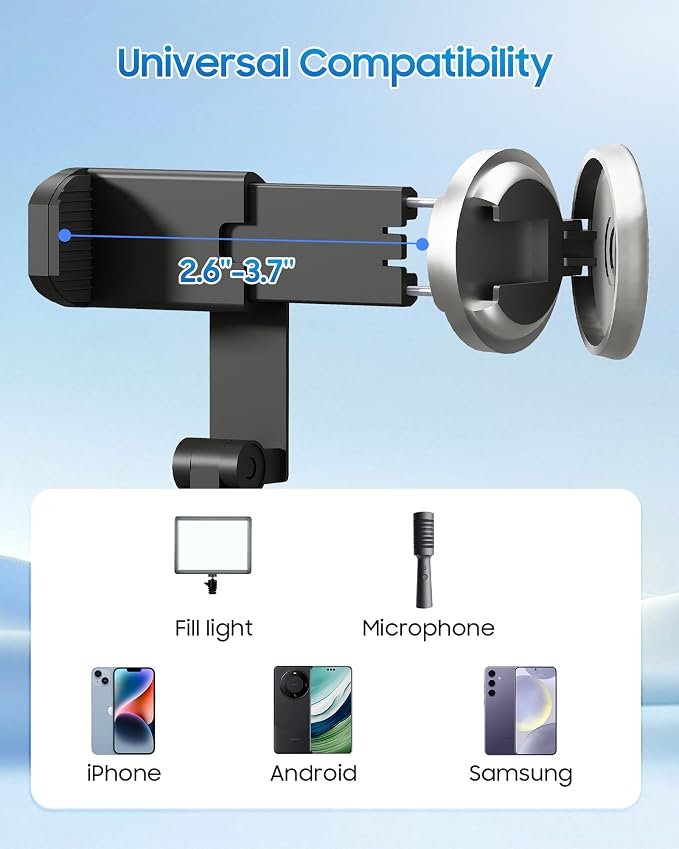 67" Selfie Stick Tripod with Wireless Remote for iPhone and Android | All-in-One Extendable Design, Compact Folded Size for Selfies, Video Recording, Live Streaming, Vlogging and Travel - Image 6