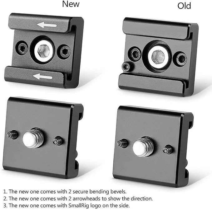 SMALLRIG Cold Shoe Mount Adapter with 1/4" Thread - 1241 | 1/4" Thread Hole to Cold Shoe Adapter, Mounts on Camera & Camcorder Rigs for Mic/LED/Monitor Accessories - Image 2