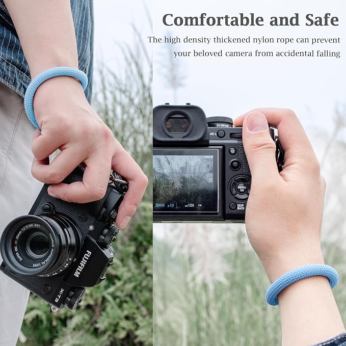 VOVMOEYA Camera Wrist Strap Rope,Camera Hand Strap Compatible with Fujifilm Canon Sony DSLR Camera - Blue - Image 4