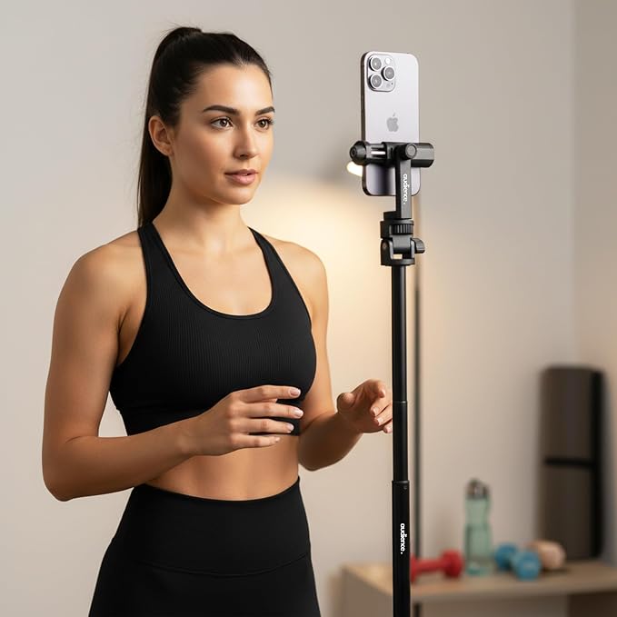 Audience 70" Phone Tripod & Selfie Stick, 3-in-1 Extendable Stand with Bluetooth Remote for iPhone & Android with Travel Bag - Image 7