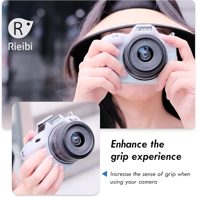 Rieibi EOSR50 EOS R50 Case, Soft Silicone Protective Case for Canon EOS R50 EOSR50 Vlogging Camera, Lightweight EOS R50 Camera Case Cover Grip Body Skin - Gradient - Image 7