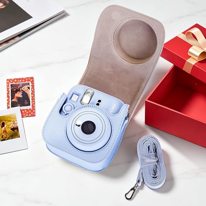 Phetium Mini 13 Camera Case for Fujifilm Instax Mini 13 12 Camera-Blue | Mini Camera Protective Case,PU Leather Bag,Photo Storage Pocket,Adjustable Shoulder Strap,Magnetic Flip - Image 6