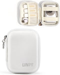 Digital Camera Case for KODAK PIXPRO FZ55/FZ45, Case Only, White | Fits CAMKORY DC403 and Canon PowerShot ELPH 360 HS Compact Digital Cameras, Small Hard Shell Camera Pouch with Mesh Pocket by Linpr