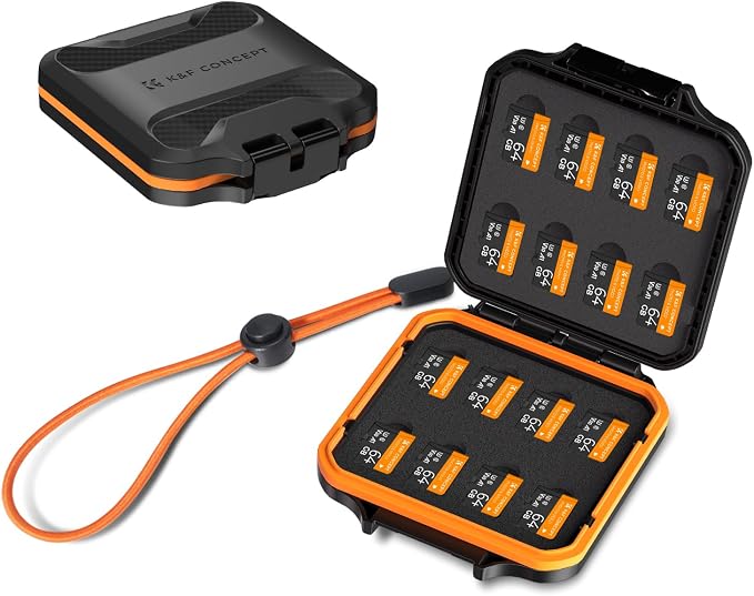 K&F CONCEPT 16 Slots Micro SD Card Case, Card Holder Organizer | Water-Resistant Anti-Shock Dust for Micro SD/SDHC/SDXC/TF, PM04 by KFCONCEPT