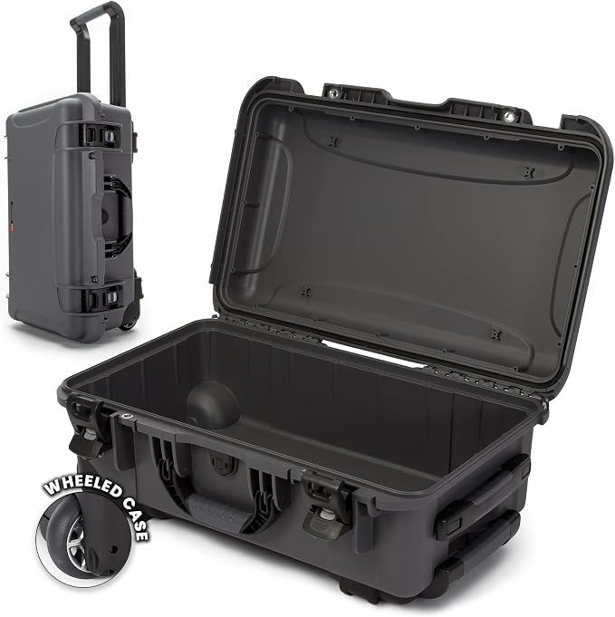 NANUK 935 Hard Case Empty - Waterproof with Wheels, 22"x14"x9" - Dustproof and Impact Resistant, Carry-On Approved for Most Airline - Graphite by NANUK