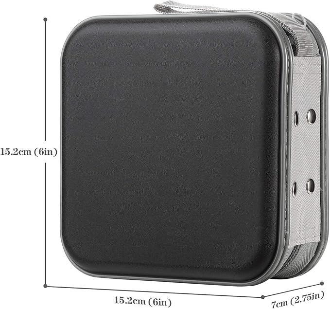 alavisxf xx CD Case, 48 Capacity Hard Plastic Zipper Disc Wallet for Car | DVD Holder, Portable Hand Strap, Anti-Slip Sleeves, Scratch-Resistant Sleeves, Disc Storage Organizer, for Home Office Travel - Image 4