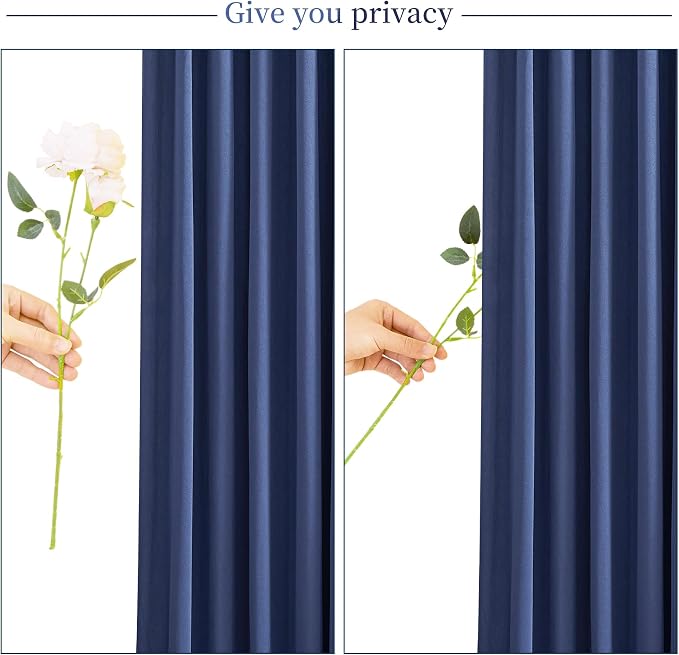 Navy Blue Backdrop Curtain for Parties Wrinkle Free Photo Curtains Backdrop Drapes Fabric Decoration for Wedding Birthday Party Baby Shower 5ft x 7ft,2 Panels - Image 7