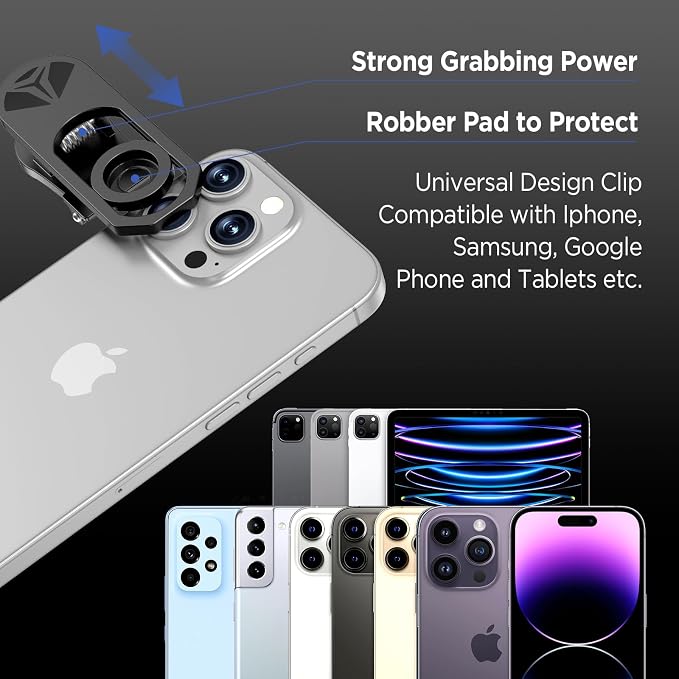 HD 200° Fisheye Lens for iPhone and Samsung Smartphones, Black - Image 5