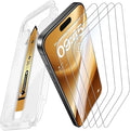 MRGLAS 4-Pack TOP 9H+ Glass for iPhone 16 Screen Protector | [Auto Alignment Kit] [10X Military Protection] UNBREAK Tempered Glass Flim for 16 6.1 inch Longest Durable Case-Friendly by MRGLAS