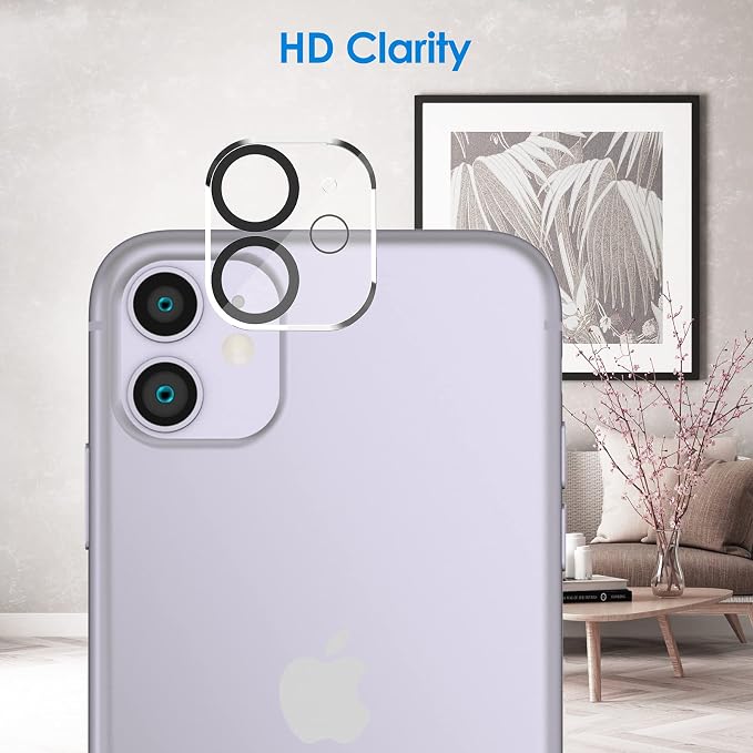 JETech Screen Protector for iPhone 11, with Camera Lens Protector, 2+2 Pack | HD Clear Tempered Glass, Face ID Compatible, Anti-Scratch Protection - Image 3