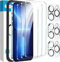 Fotbor for [3+3 Pack] iPhone 13 Pro Max Screen Protector with Camera Lens Protector, 9H Tempered Glass Case Friendly Film with Easy Installation Kit 6.7'' by Fotbor