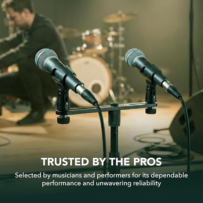 K&M König & Meyer 23550.500.55 Microphone Bar | Adjustable Positioning for Two Mics or Booms | 5/8“ Thread Stand Connector | Professional Choice Made in Germany Black - Image 6