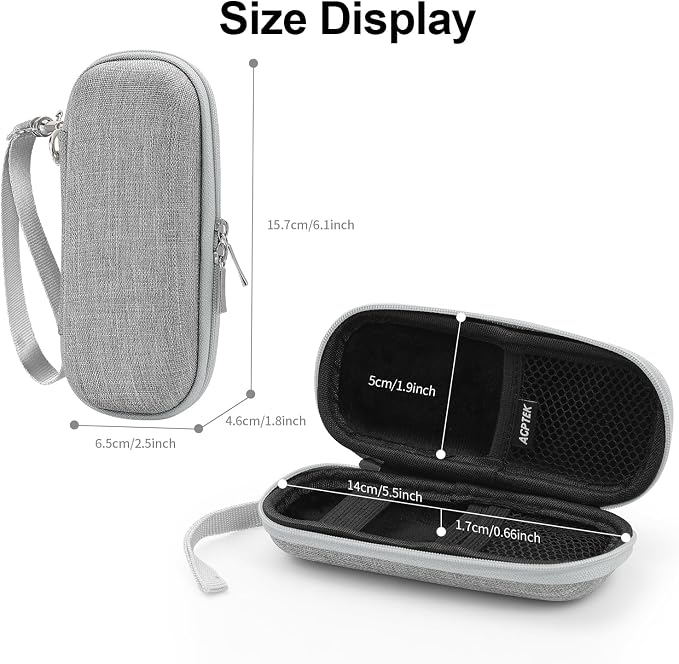 AGPTEK Carrying Case, EVA Zipper Carrying Hard Case Cover for MP3 Players | Storage Holder for Digital Voice Recorders, 3D Printing Pen, USB Cable, Earphones, Memory Cards, U Disk (Gray) - Image 6