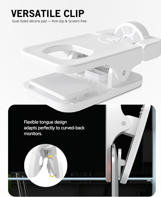 NiceVeedi 3 Color Soft Selfie Light Phone Light with Clip, Portable Edge-lit Ring Light, Rechargeable Video Conference Lighting for iPhone/Selfies/Makeup/Live Streaming/TikTok/Vlog/Zoom/Video Calls - Image 5