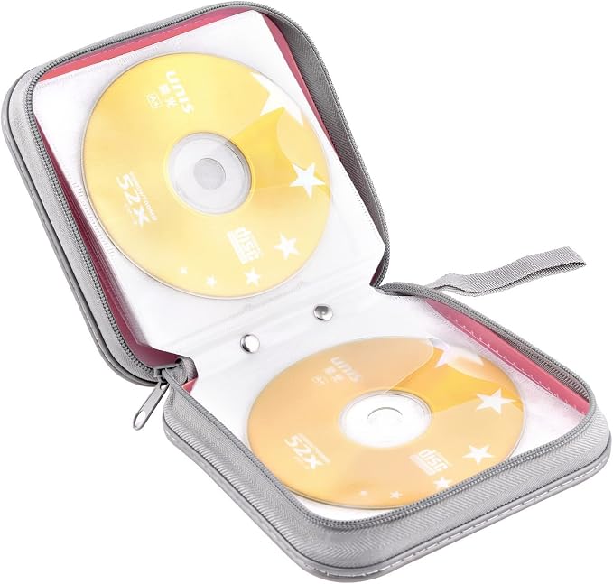 CD/DVD Case Wallet, Light Pink, 48 Capacity, Durable Plastic and Non-Woven Fabric Material, Easy to Carry and Organize CDs and DVDs | Zipper‑DVD Organizer, Scratch‑Resistant Sleeves Shield Discs From Dust & Damp; Stores Music, Video, Gaming & Blu‑ray D... - Image 5
