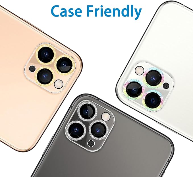 3 Pack Dengduoduo Tempered Glass Camera Lens Protector for iPhone 11 Pro 5.8" & iPhone 11 Pro Max 6.5", Bling Sparkle, Ultra HD, 9H Hardness, Anti-Scratch, Case Friendly, Easy to Install [No Affect on Night Shots] - Image 6