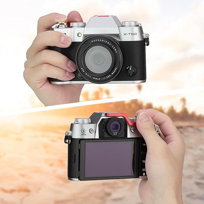 Haoge THB-XT30R Metal Hot Shoe Thumb Up Rest Hand Grip for Fujifilm XT50 Fuji X-T30 II III X-T10 X-T20 X-T30 XT10 XT20 XT30 XT30III Camera Red - Image 3