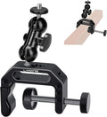 Camera Clamp Mount C Clamp with Magic Arm - Perfect for Fence, Desk, Tripod, Monitor, Light, GoPro, Insta360, DSLR - Essential Tool for Outdoor Projects, Broadcasting, Photography by Lanxire