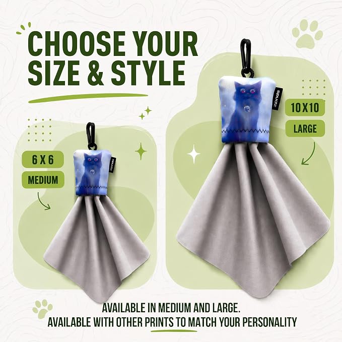 SPUDZ Classic Microfiber Lens Cleaner – Clip-On Pouch, Washable – for Binoculars, Scopes, Glasses, Screens | Classic | Mountain Rainbow, 6 x 6 Inch - Image 3