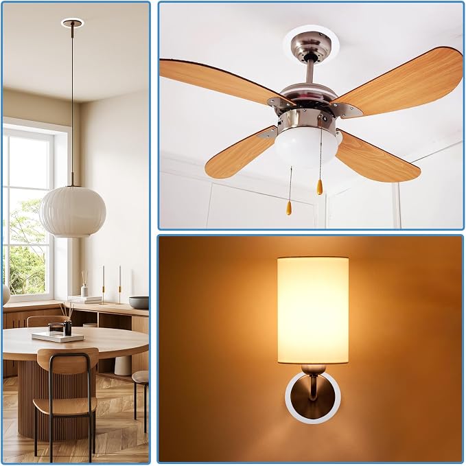 PATIKIL 3" ID 4.7" OD Plastic Trim Ring, Ceiling Light Goof Rings Matte Circular Light Cover Lighting Fixture for Ceiling Wall Recessed Can Downlights, Translucent Matte White - Image 7