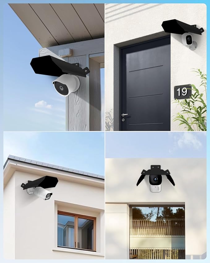 Universal Security Camera Sun Rain Cover Shield | Waterproof Protective Roof for Surveillance Camera, Outdoor Camera Shade Covers for Dome, Bullet Cameras(3 Pack) - Image 8