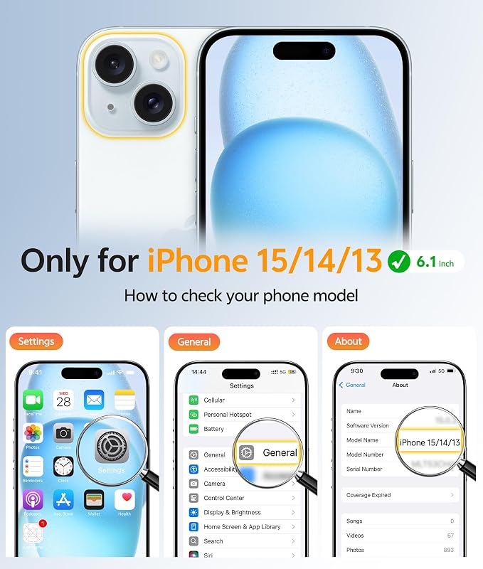 FNTCASE for iPhone 15/14/13 Case, Fit for Magsafe, Glass Screen Protector | Translucent Matte, Magnetic Phone Cases, 14FT Military Grade Drop Protection, Slim Shockproof Protective Cover, White - Image 2