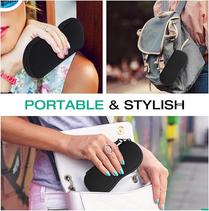 MoKo Sunglasses Soft Case Ultra Light Neoprene Zipper Eyeglass Case for Men Women - Image 6