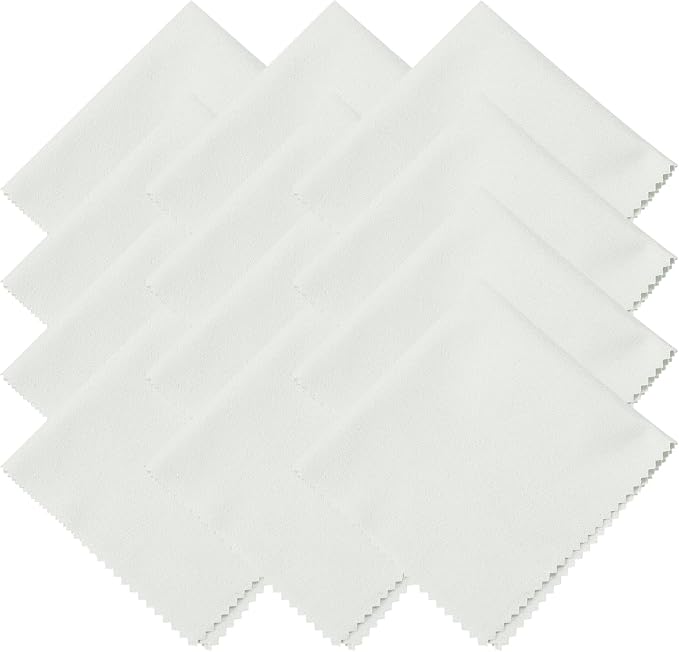 uxcell 12 Pcs Microfiber Cleaning Cloth for Glasses, 8 x 8 Inch Eyeglass Cleaning Cloth, Glasses Cleaner Wipes for Electronics Lenses Screens Cameras Cell Phones, Gray by uxcell