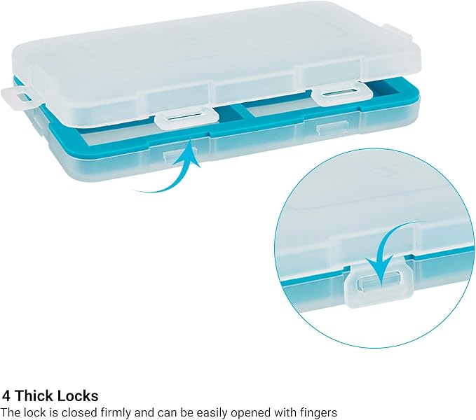 JJC 9V Battery Case for 4x 9V,Water-Resistant & Shockproof, 9V Battery Storage Organizer Carrying Case, PP Shell Ultra-Slim Easy to Carry | 9V Battery Storage Organizer Carrying Case, PP Shell Ultra-Slim Easy to Carry, Thickened Locking System - Image 5