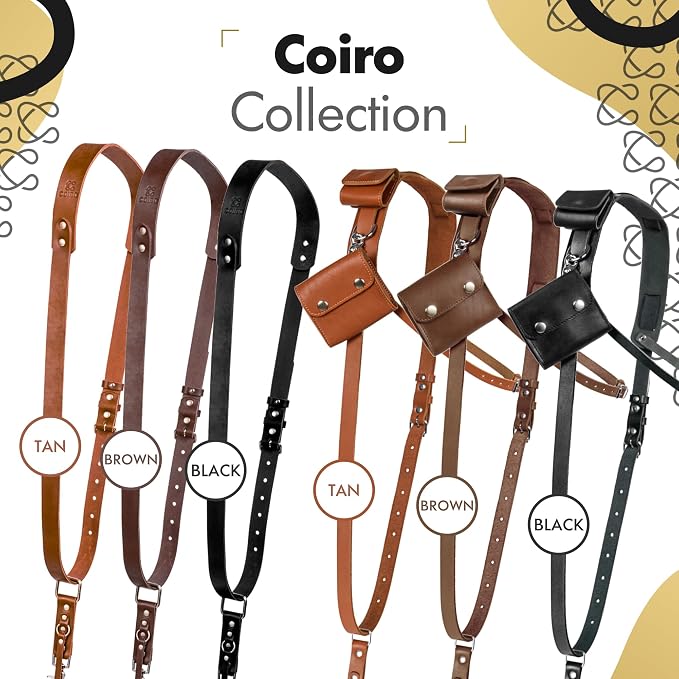Leather Camera Strap Crossbody for DSLR, Mirrorless – Secure Dual Mount, Quick Release for Professional Photography - Image 5